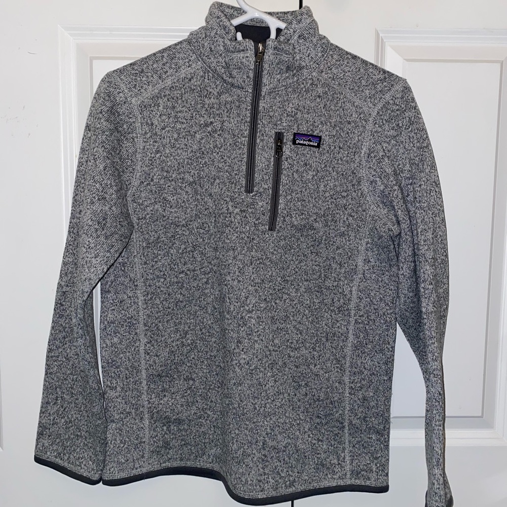 Grey Patagonia Quarter-Zip, Kids XL
